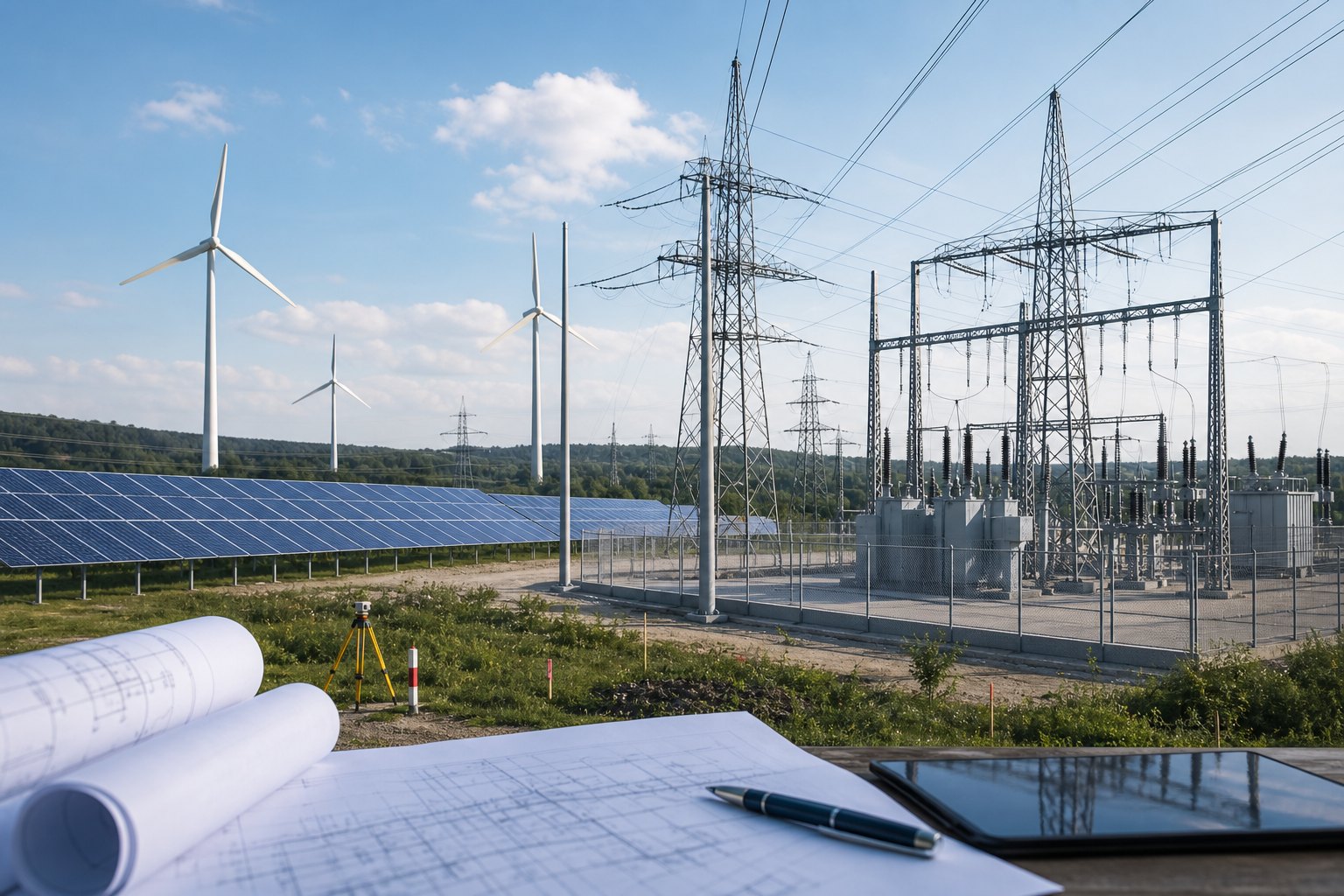 Photovoltaik, Agri-PV, Windenergie und Netzanschluss